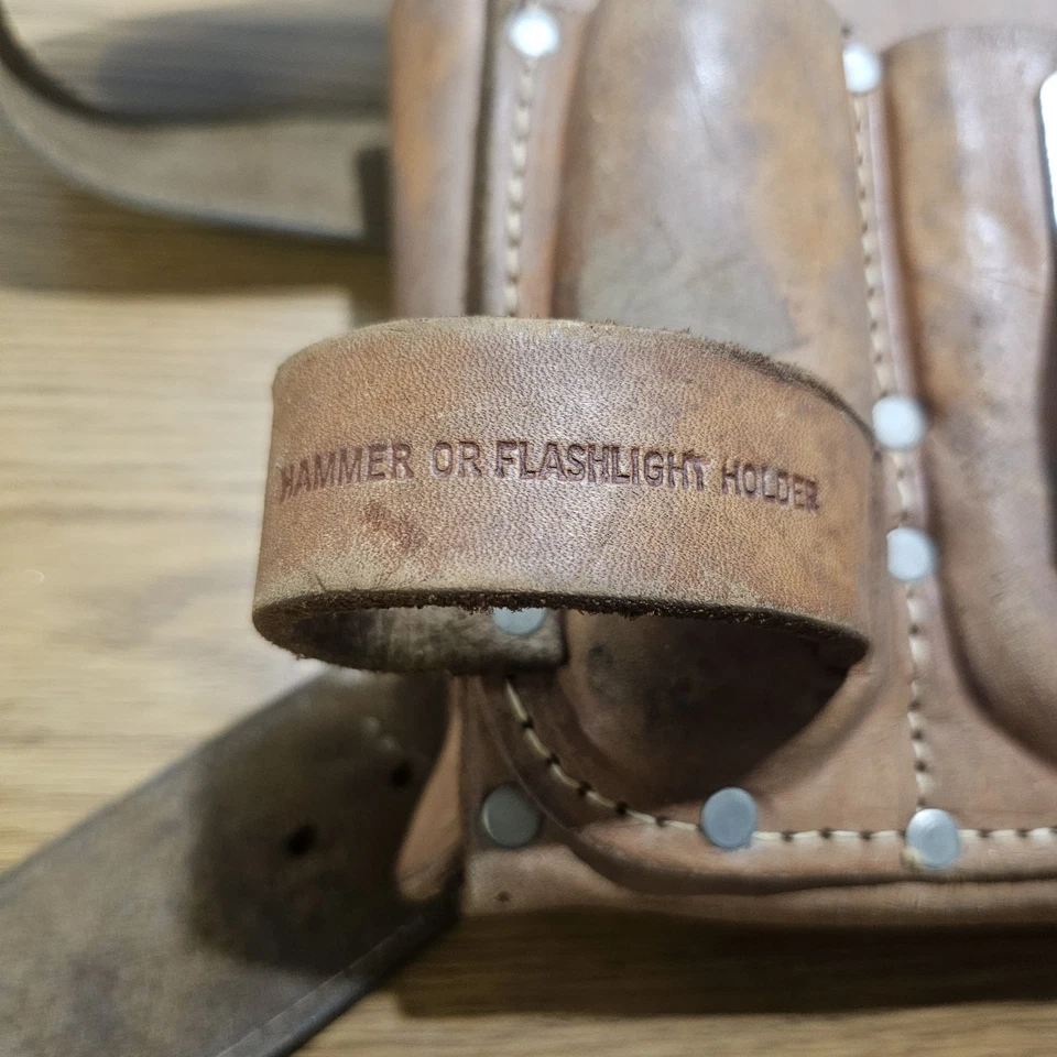 Vintage Sears Craftsman 7-Pocket Heavy Duty Leather Tool Pouch No. 45447 USA - Image 2 of 4