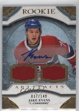 2020 Upper Deck Artifacts Rookies Material Gold 37/149 Jake Evans #167 Auto 0f5t