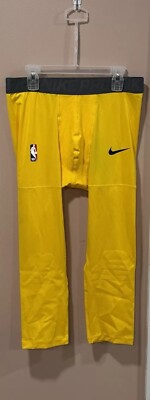 NBA Nike Pro Elite Padded Compression Tights X-Large Tall Yellow AT9764-728