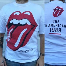 Rare Vintage 1989 Rolling Stones Tour Rock Tee T-shirt Vtg 80s M L classics