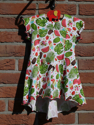 sommerliche Tunika, T-Shirt für Mädchen, Kinderkleidung, Gr. 116 Vokuhila-Stil