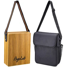 POGOLAB Travel Cajon Drum Portable Thick Wooden Box Drum with Storage Bag