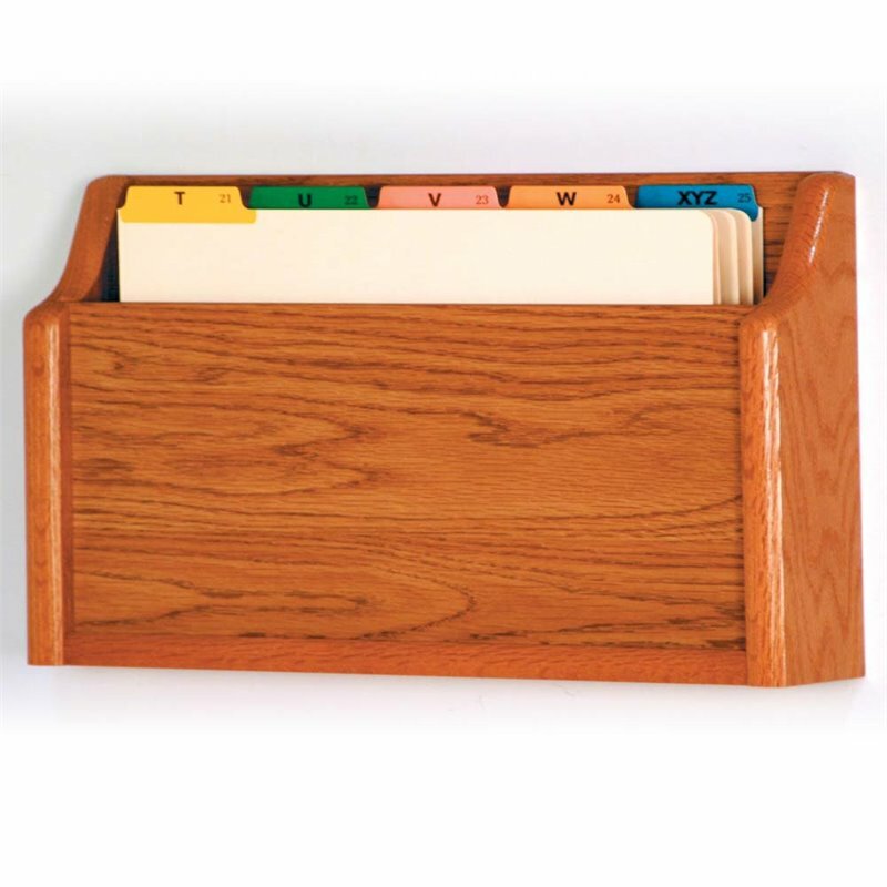 Scranton & Co Single Legal Size Wall File Holder in Medium Oak eBay