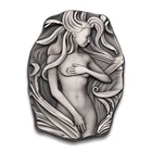 10 Ounce .9999 Fine Silver Bar Argentia WOMAN WITH FLOWING HAIR – UHR, Antique