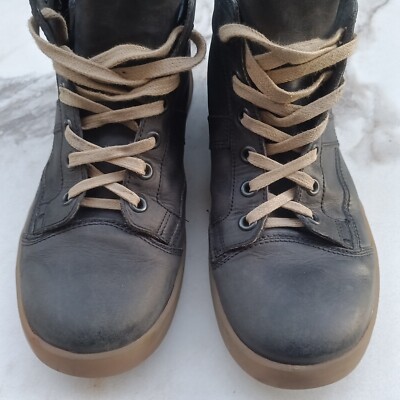O.X.S Lace Up Leather Sneaker Boots Men's Size 42 Black | eBay