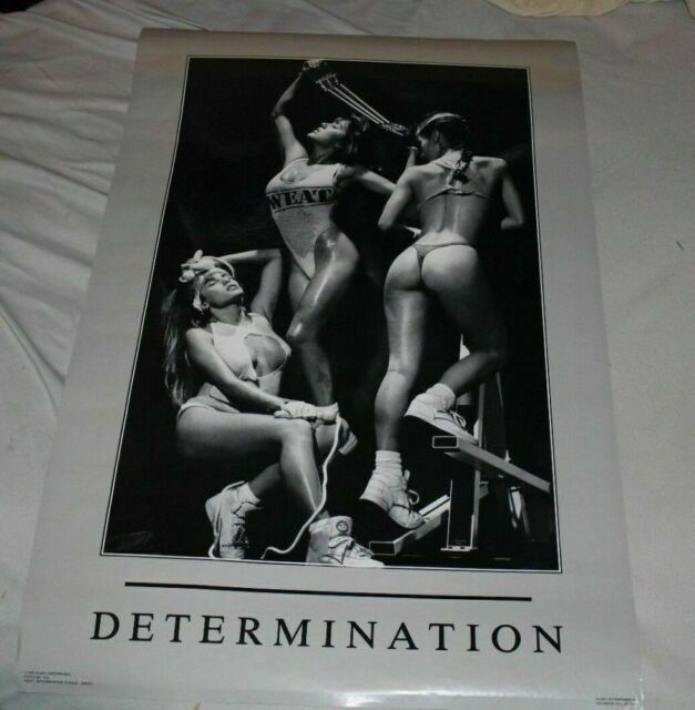 Determination Female Group 1990 3 Hot Sexy Workout Girls B&W Kal Funky Poster FN