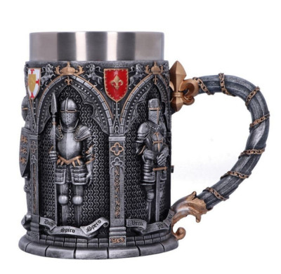 The Vow English Armoured Knight Latin Oath Tankard 15,3 cm
