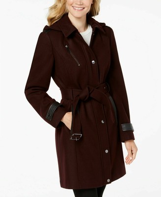 michael kors burgundy coat