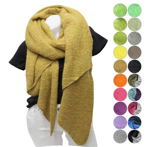 Sciarpa invernale XXL donna foulard plaid morbido scialle a maglia stola foulard multicolore - Foto 16 di 21
