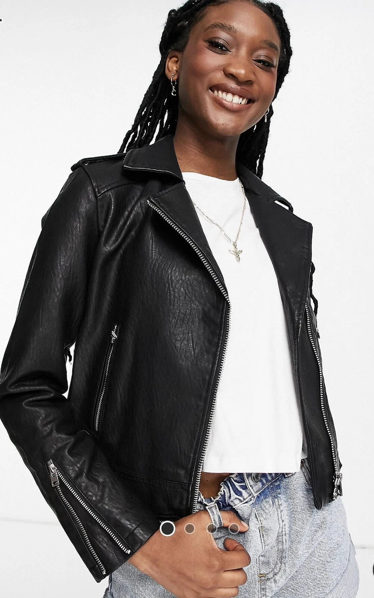 Topshop black biker best sale jacket