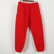 Vintage 90s Fruit of the Loom Men's Size Large Blank Red Sweatpants Pockets Pant