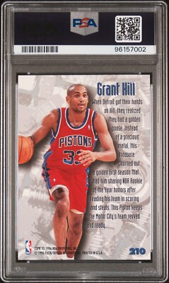 1995 Fleer Metal Grant Hill #210 Nuts & Bolts Pistons NBA Foil