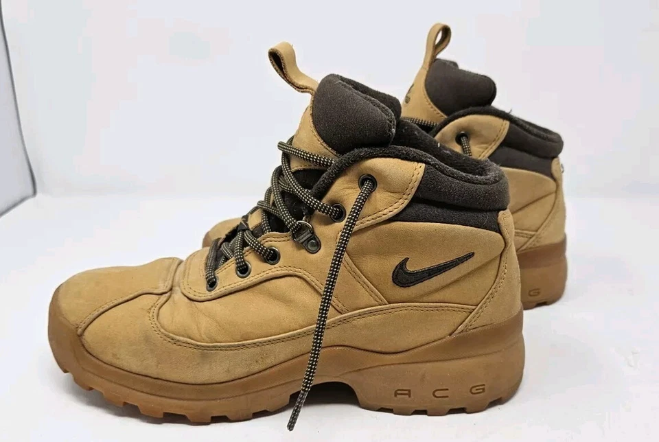 Nike ACG 010507 UF Botas de Senderismo de Cuero Tostado Talla 6Y Excelente Juvenil Foto 3 de 4