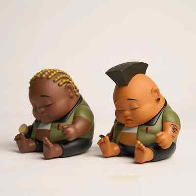 Jim Dreams Gentleman Babi Chunk Two Pack 2'' Green Vinyl Art Figure Set Barbers