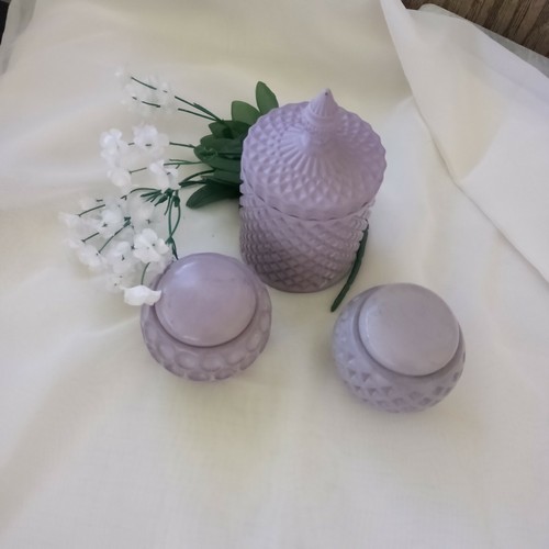 Purplelious Handcrafted Soy Candle Set Scented w/Cashmere - Picture 2 of 2