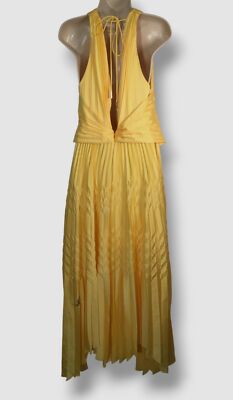 $470 Acler Women's Yellow Satin Pleated Midi Dress Size 10 | eBay $470 Acler Women's Yellow Satin Pleated Midi Dress Size 10 | eBay