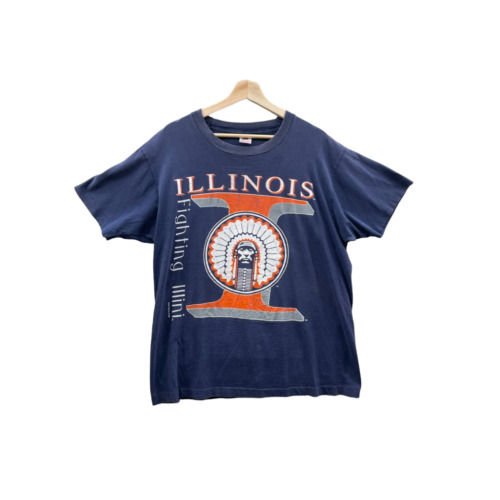 Men's Original Retro Brand Heather Gray Illinois Fighting Illini