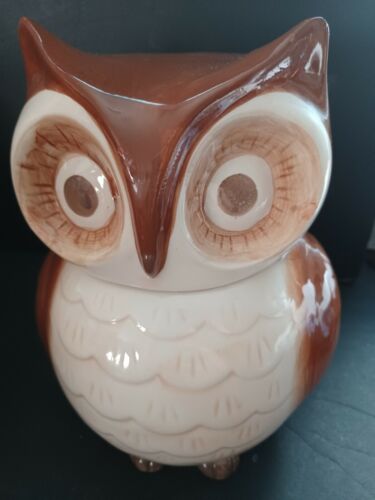 World Market Ceramic Owl Cookie Jar - Picture 1 of 7