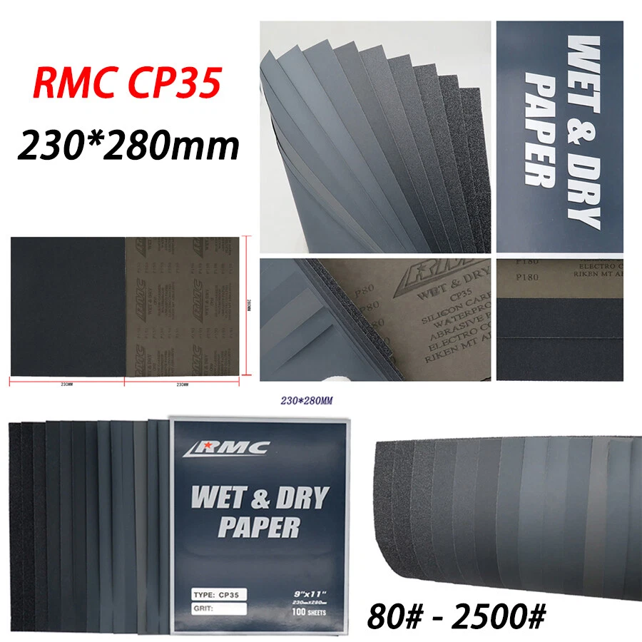 230 280mm CP35 Wet and Dry Abrasive Sandpaper Grit 80 2500