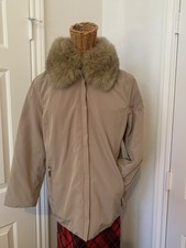 I Madison Camel Colored Quilted Lined 2 Zip Pocket Jacket , Size S