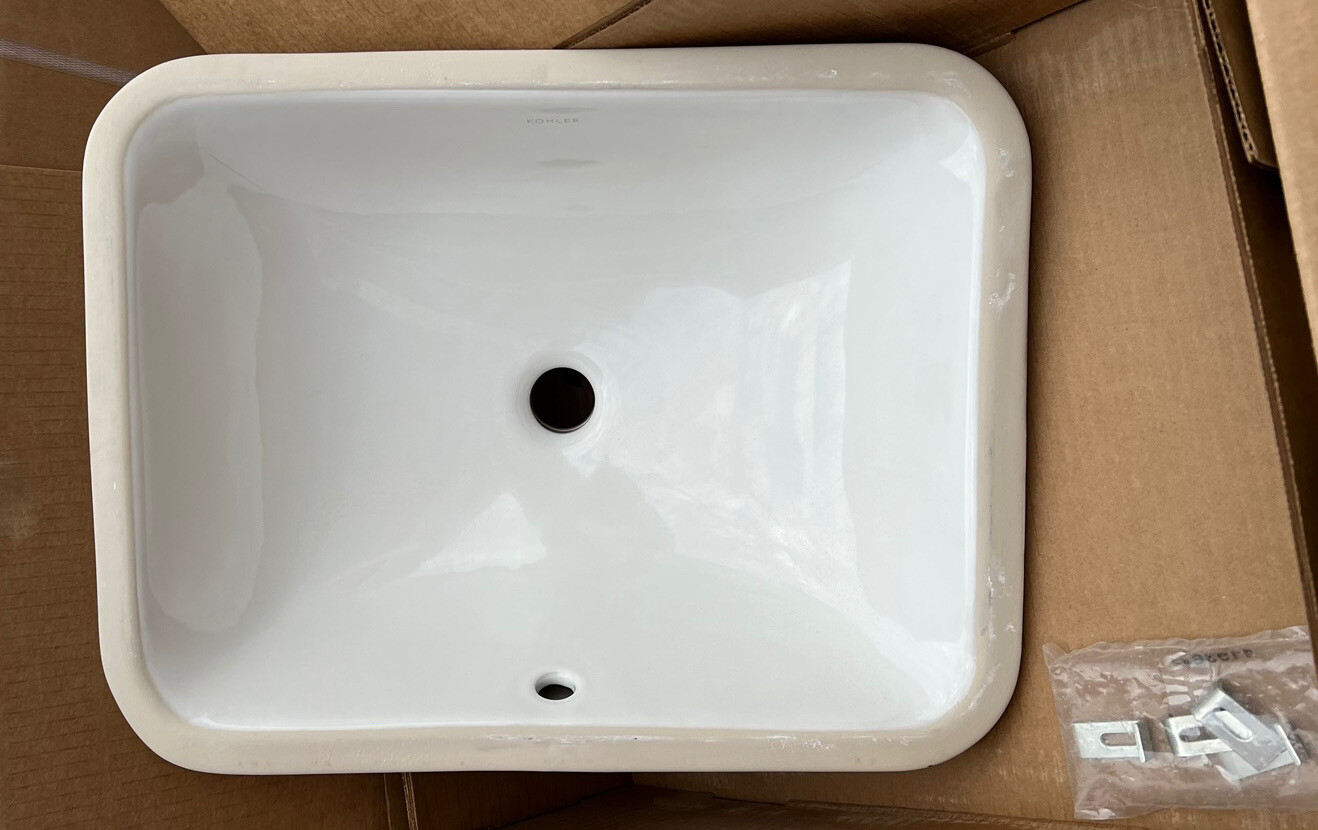Kohler K200000 Caxton Rectangle 201/4" Undermount Bathroom Sink with