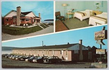 Perce Quebec Canada Vintage Postcard Motel Bellevue Belle-Vue