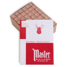 MASTER Pool cue Billiard Premium Quality CHALK - ONE GROSS - 144 PCS - 7 colors