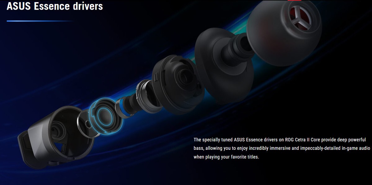 ASUS ROG CETRA CORE ブラック ASUS ROG Cetra II Core (2021 New Version) 3.5mm in-Ear