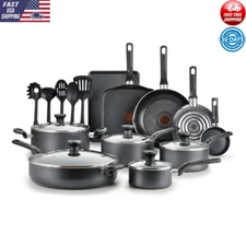 20 Piece Non-Stick Cookware Set Thermo-Spot Vented Lids Dishwasher Safe Home New