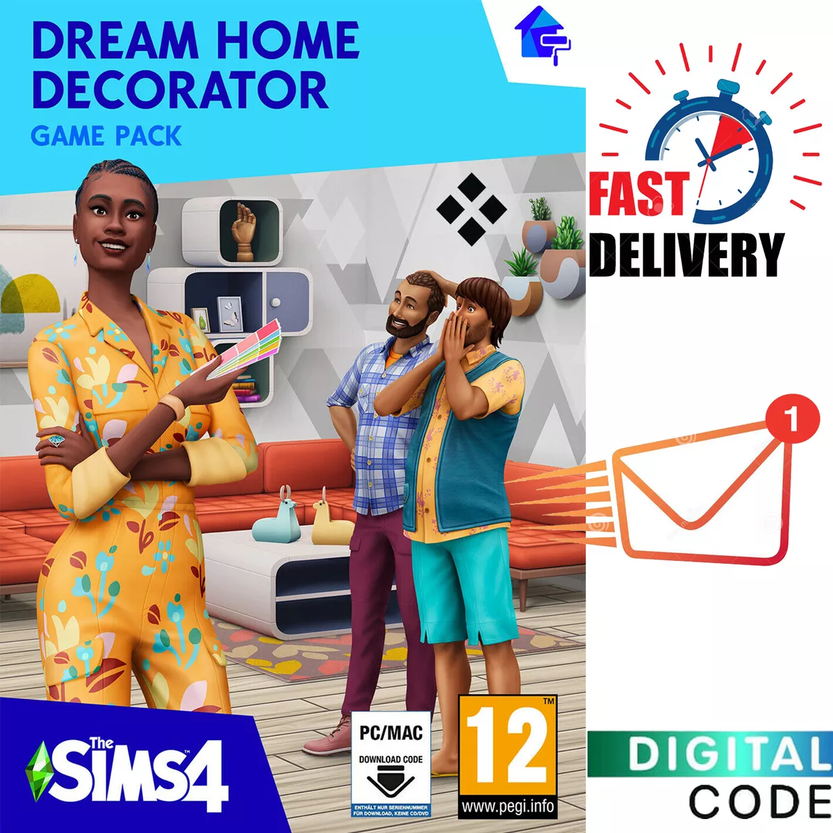 Sims 4 Dream Home Decorator - PC EA Origin Digital Key - Expansion Pack -  Global