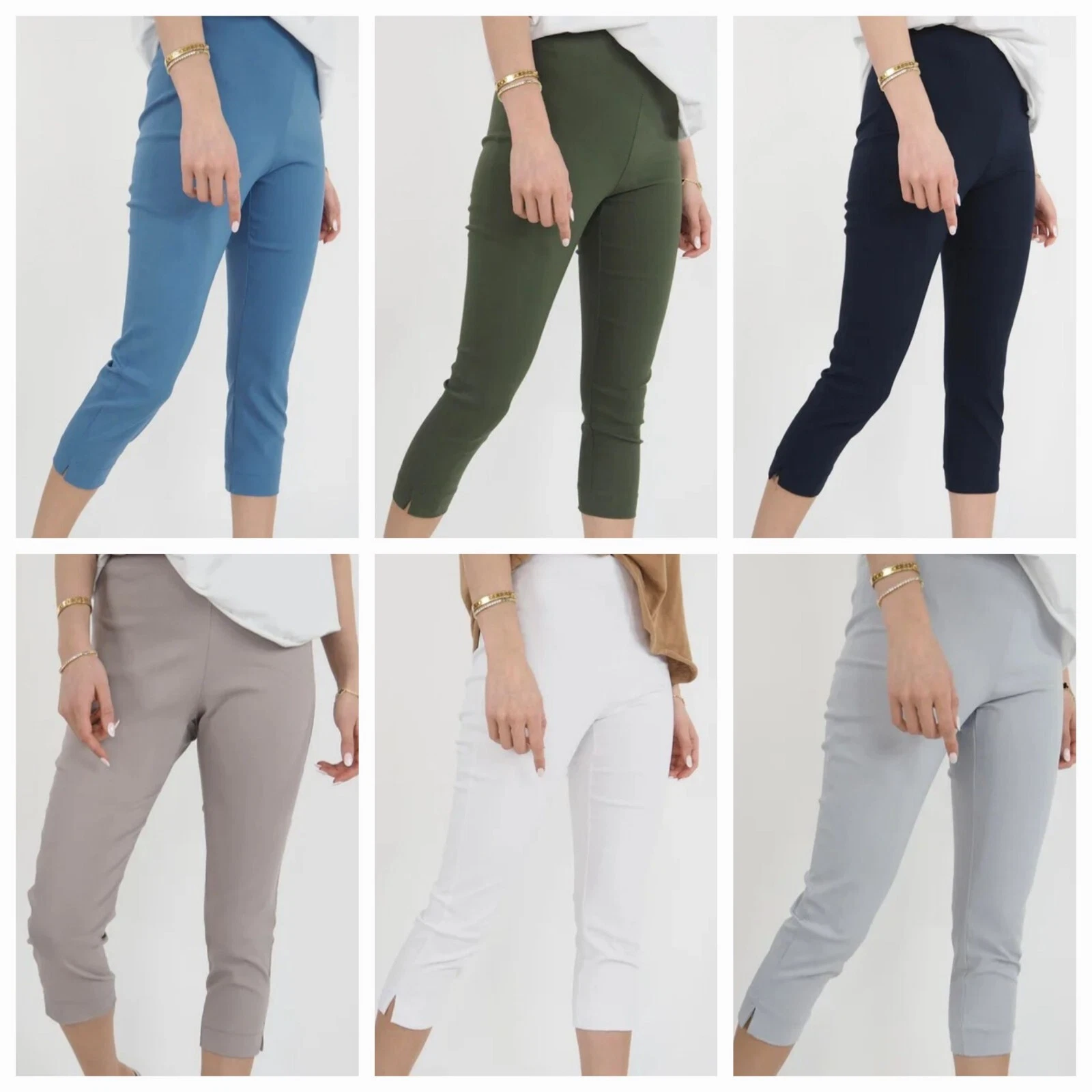Italian Capri Trouser Ladies Elasticated Pull On Cropped 3/4 Trouser Soft Summer
Opens in a new wind