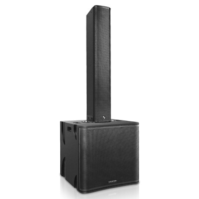Sound Town Line Array Set, One 18'' Sub, One Column Speaker Black (PS-18SP12B1.1)