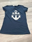 Girls blue & white shirt First mate by Next Level size 10/12 runs small — photo 1