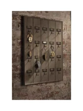 Multi Key Holder Wood Wall Rack 20 Hooks Vintage Style Office Motel Hotel