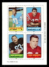 1969 TOPPS FRED ARBANAS NNO EX CHARLEY KING BOB CAPPADONA BEN DAVIDSON 4-IN-1