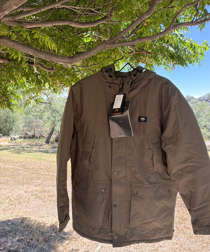 NWT - VANS Off The Wall DRILL CHORE COAT MTE INSULATED ZIP OFF HOOD Men's MED
