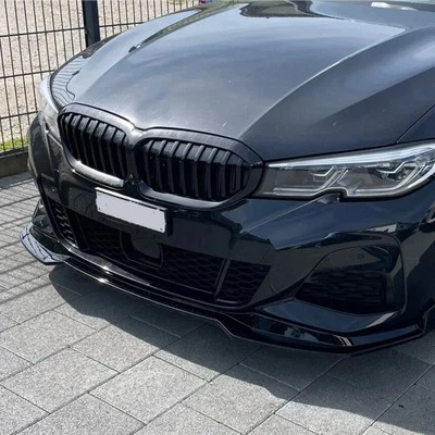 GEARZAAR For BMW 3 Series G20 G21 G28 M Sport Front Bumper Splitter Lip Gloss Black 19-21