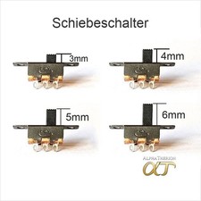 Schiebeschalter Miniatur - 3 , 4 , 5 , 6 mm - Ein-Ein - 3 Pin - 2 5 10 20 Stück