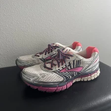 Brooks Mogo Adrenaline GTS 14 Gray/Pink Running Shoes Women's Sz 10 1201511B581