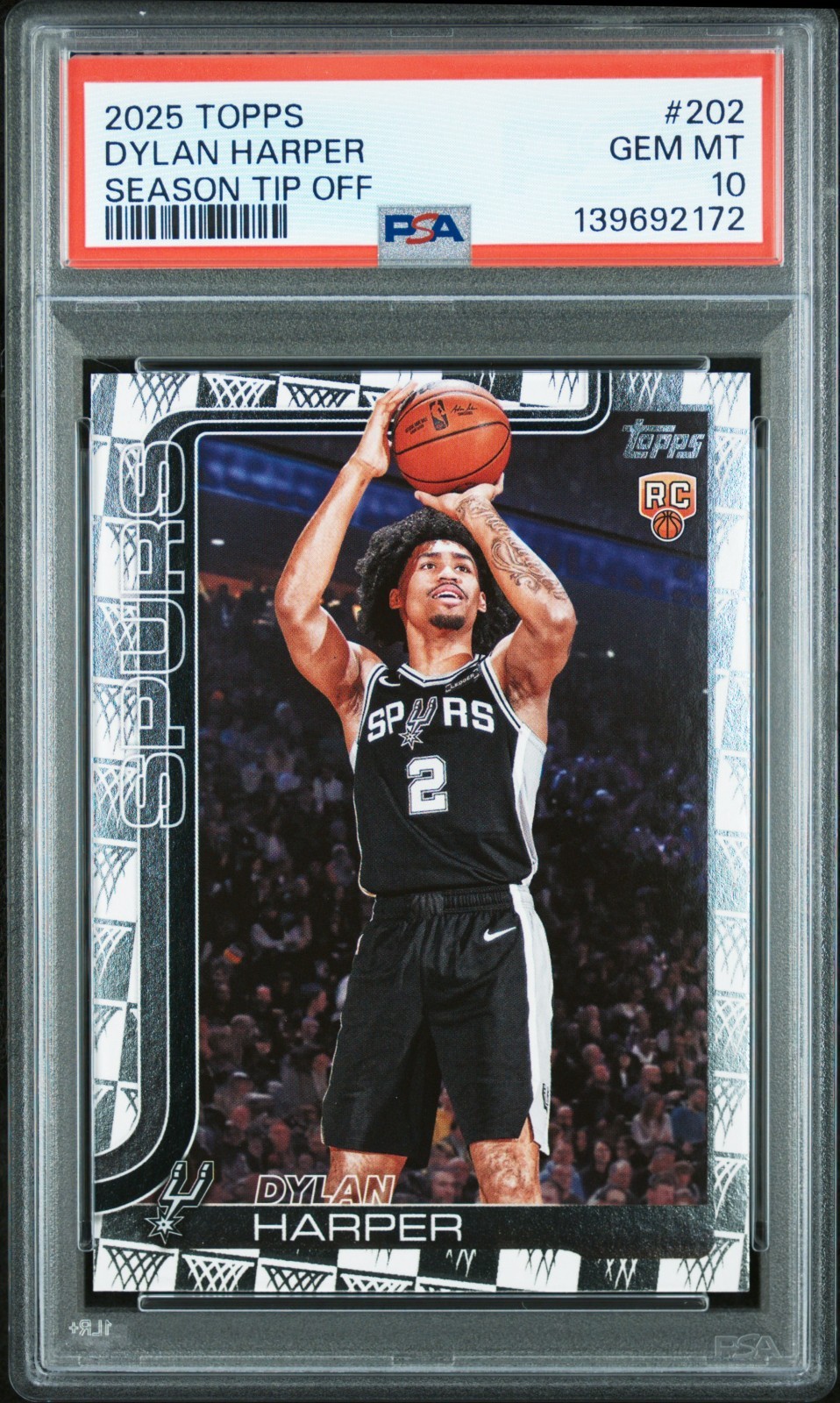 2025 TOPPS 202 DYLAN HARPER SEASON TIP OFF (RC) PSA 10