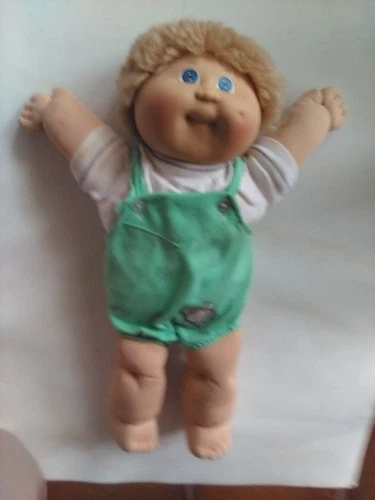 1982 Cabbage Patch Kids Doll Blue Eyes, Blond Hair w/ Shirt/Shorts