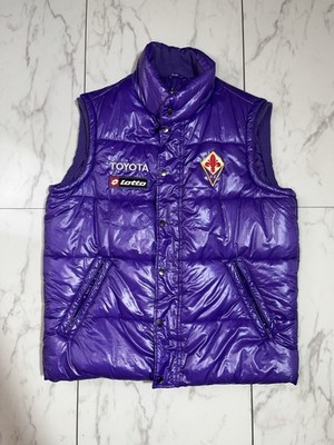 Vintage Lotto AC Fiorentina Puffer Weste L 2000s rare premium y2k retro