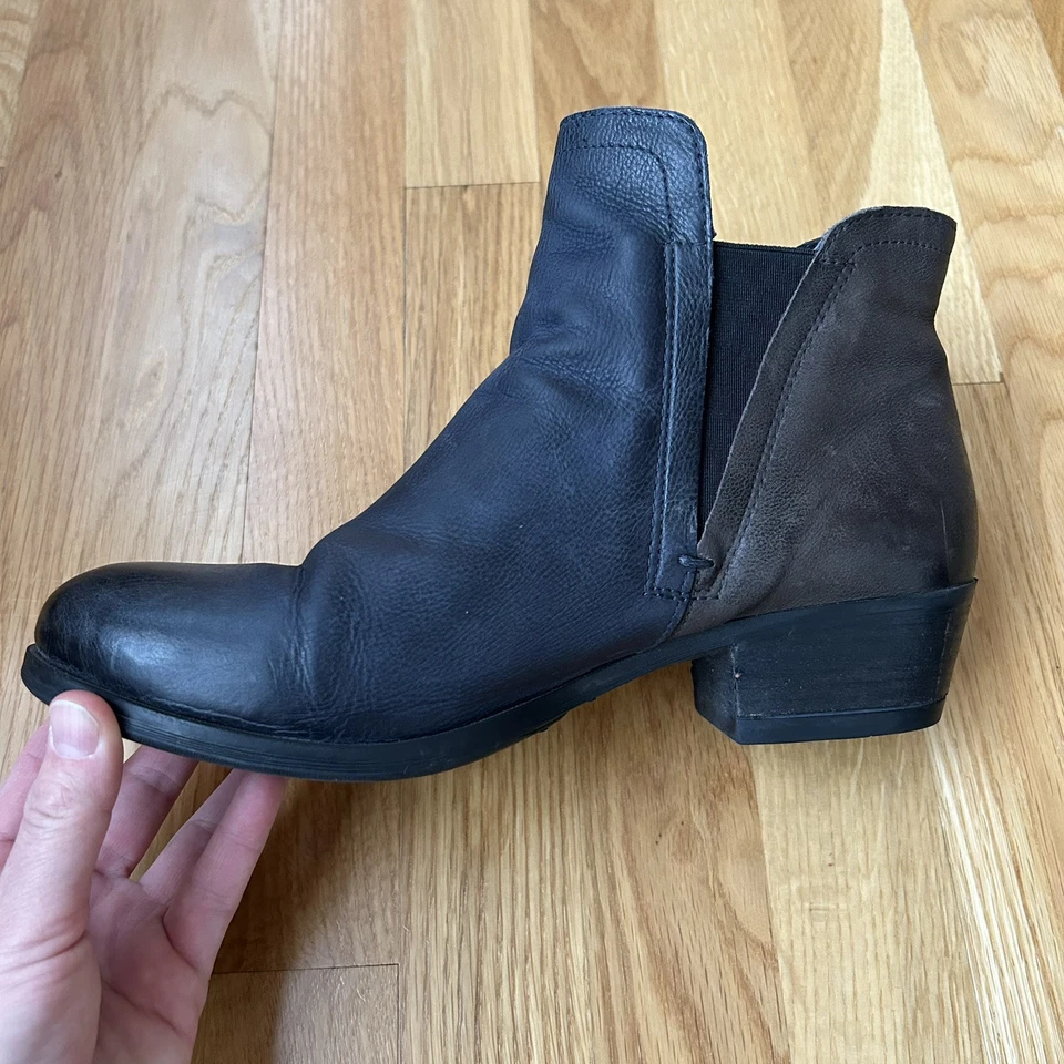 MIZ MOOZ 女式一脚蹬踝靴双色蓝色灰色 EU 41 US 10.5 — 第 3/4 张图片