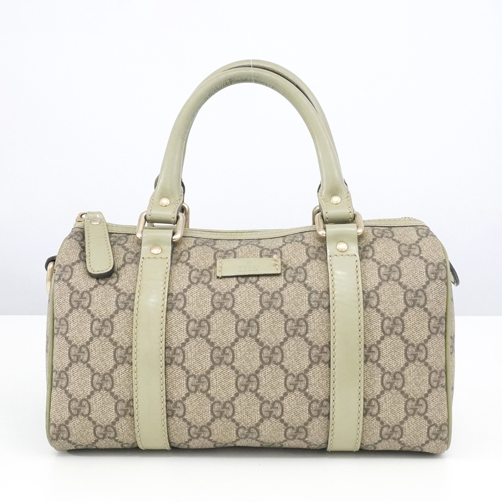 GUCCI GG Supreme Mini Boston Borsa 193604 Tela Italia 493075 Autore #54545A