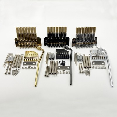 High-end headless 7-string double tremolo guitar with upper and lower bridges.