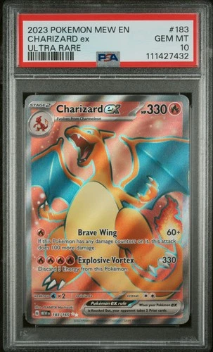 2023 POKEMON MEW EN-151 ULTRA RARE #183 CHARIZARD EX PSA 10