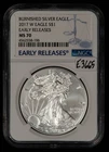 2017-W 1 oz Silver American Eagle Burnished - NGC MS 70 - SKU-E3665