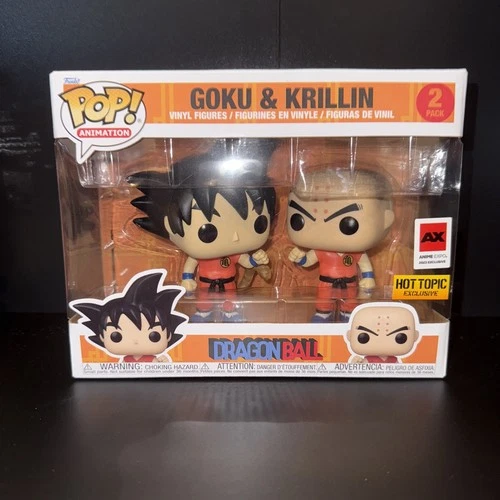 Funko Goku and Krillin 2 Pack Dragon Ball Hot Topic Anime Expo AX Exclusive!