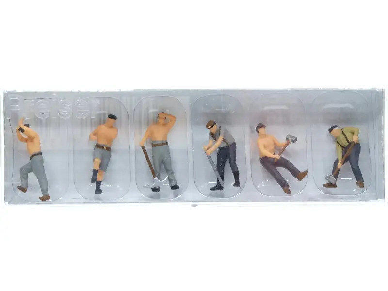 Ouvriers de voie ferrée Preiser 10813 figurines HO pour finaliser un diorama vintage