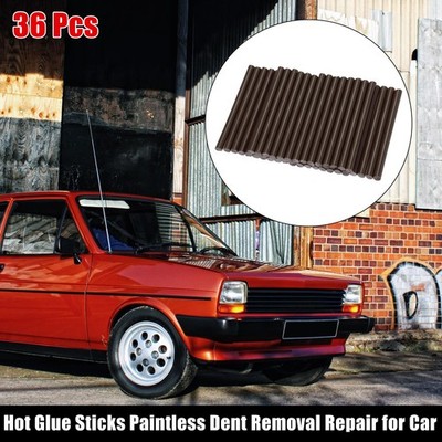 36pcs 7x100mm EVA Paintless Dent Repair Hot Melt Glue Sticks Brown Universal
